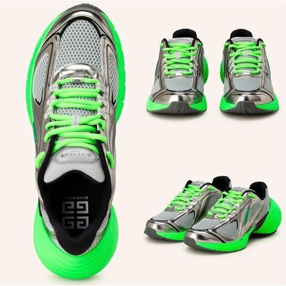 NWT GIVENCHY TK-MX Metallic Slip-Resistant Mesh Running Sneakers Size FR… main image 12